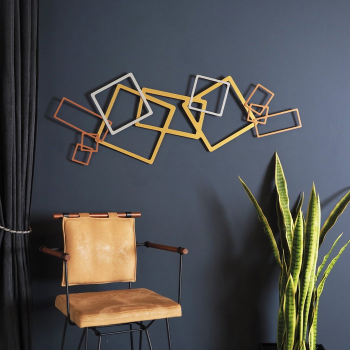 Wallity APT753LAGB Accesorio Decorativo de Pared de Metal en Oro, Plata y Cobre Wallity APT753LAGB Accesorio Decorativo de Pared de Metal en Oro, Plata y Cobre